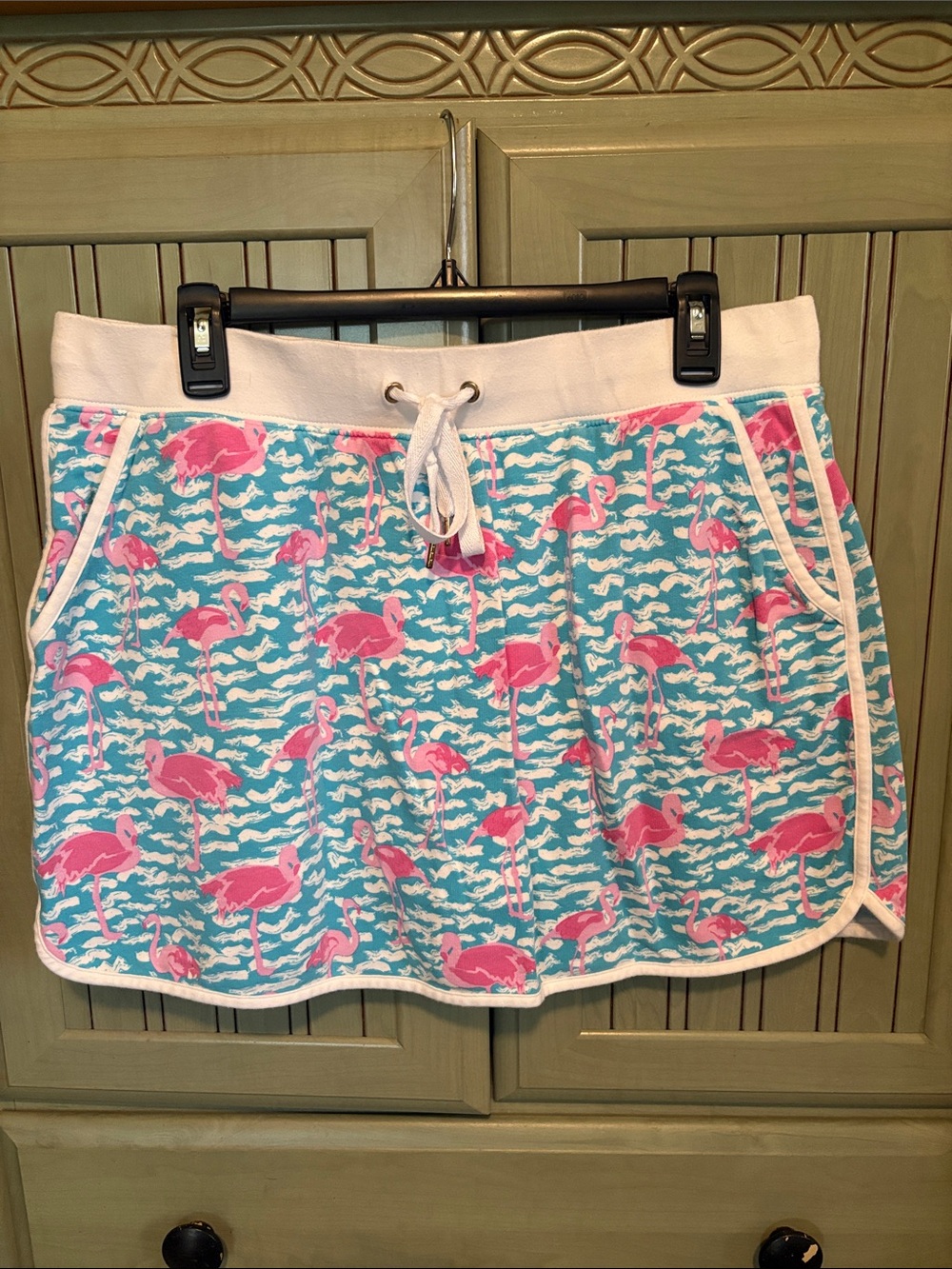 Pink Flamingo Drawstring Skort